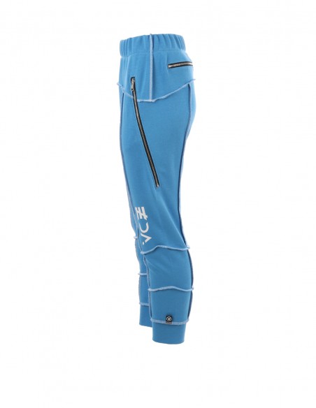 Pantaloni de trening cu fermoare - byEDA - Albastru
