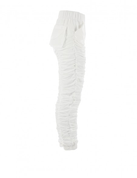 Pantaloni fronsati - byEDA - Off-white