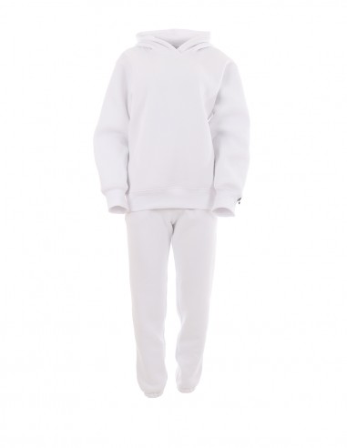 Hanorac + Pantaloni de trening din bumbac - Alb - byEDA Hanorac + Pantaloni de trening din bumbac - Alb - byEDA